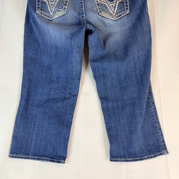 VIGOSS Women’s Size 14 Length 21” Denim Jeans Chelsea Capri Fit Style Stretch - Picture 8 of 14